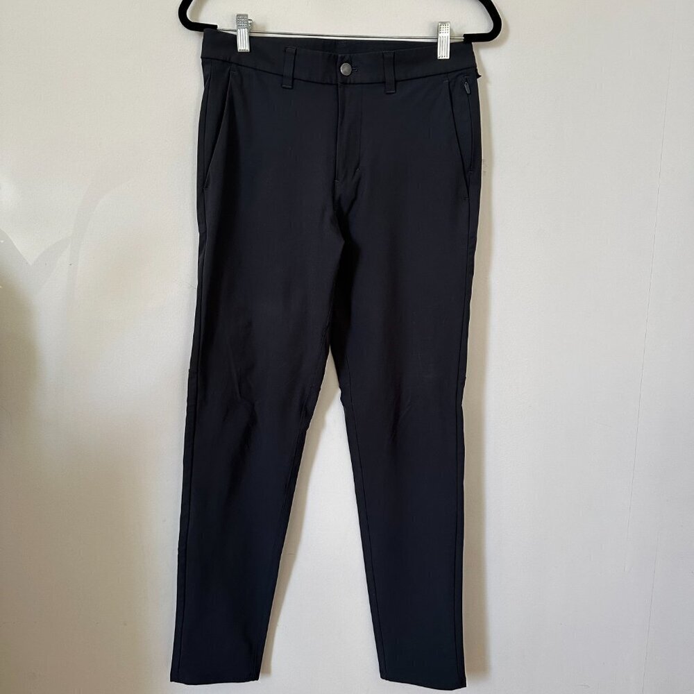 Lululemon Commission Pant Slim 32"L Warpstreme Obsidian Black Men's Size 29